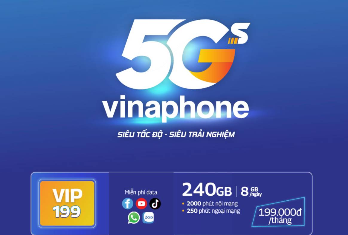 Gói cước 5G VinaPhone không giới hạn